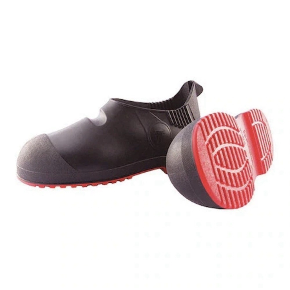 Tingley 45811 Overshoes, Plain Toe, Pvc, 5 1/2 In Height, Pull On Closure Size L